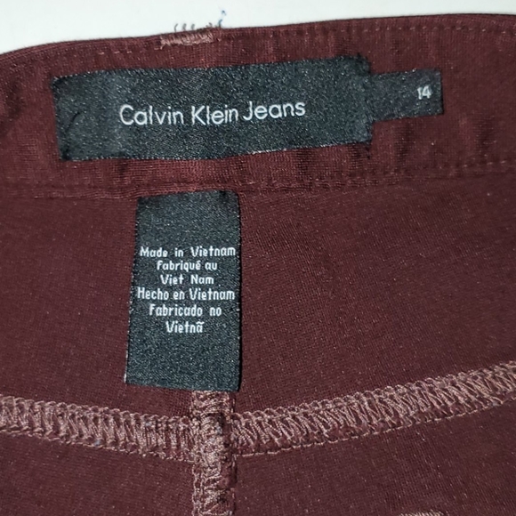 Calvin Klein Jeans woman's 14 maroon Jegging jeans - Picture 4 of 5